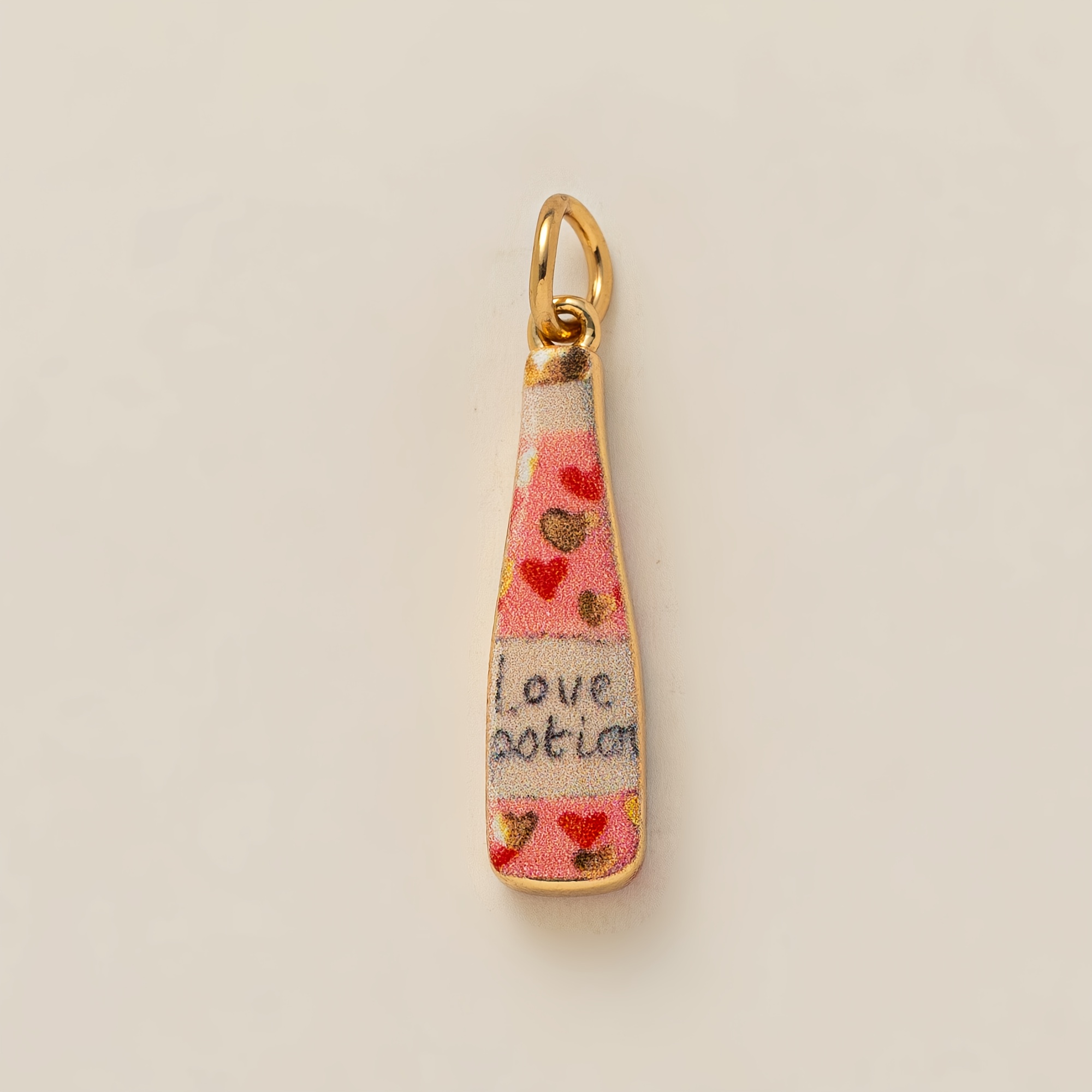 Bohemian Handmade Enamel Flower Pendant Necklace, Heart-Shaped Design